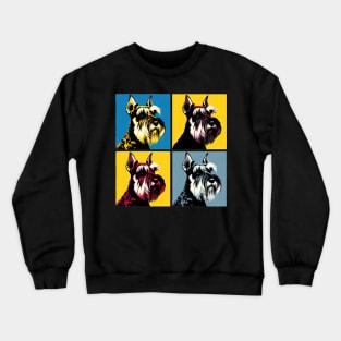 Standard Schnauzer Pop Art - Dog Lovers Crewneck Sweatshirt